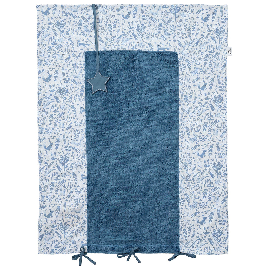 Housse matelas à langer bébé en coton avec empiètement éponge Forêt enchantée