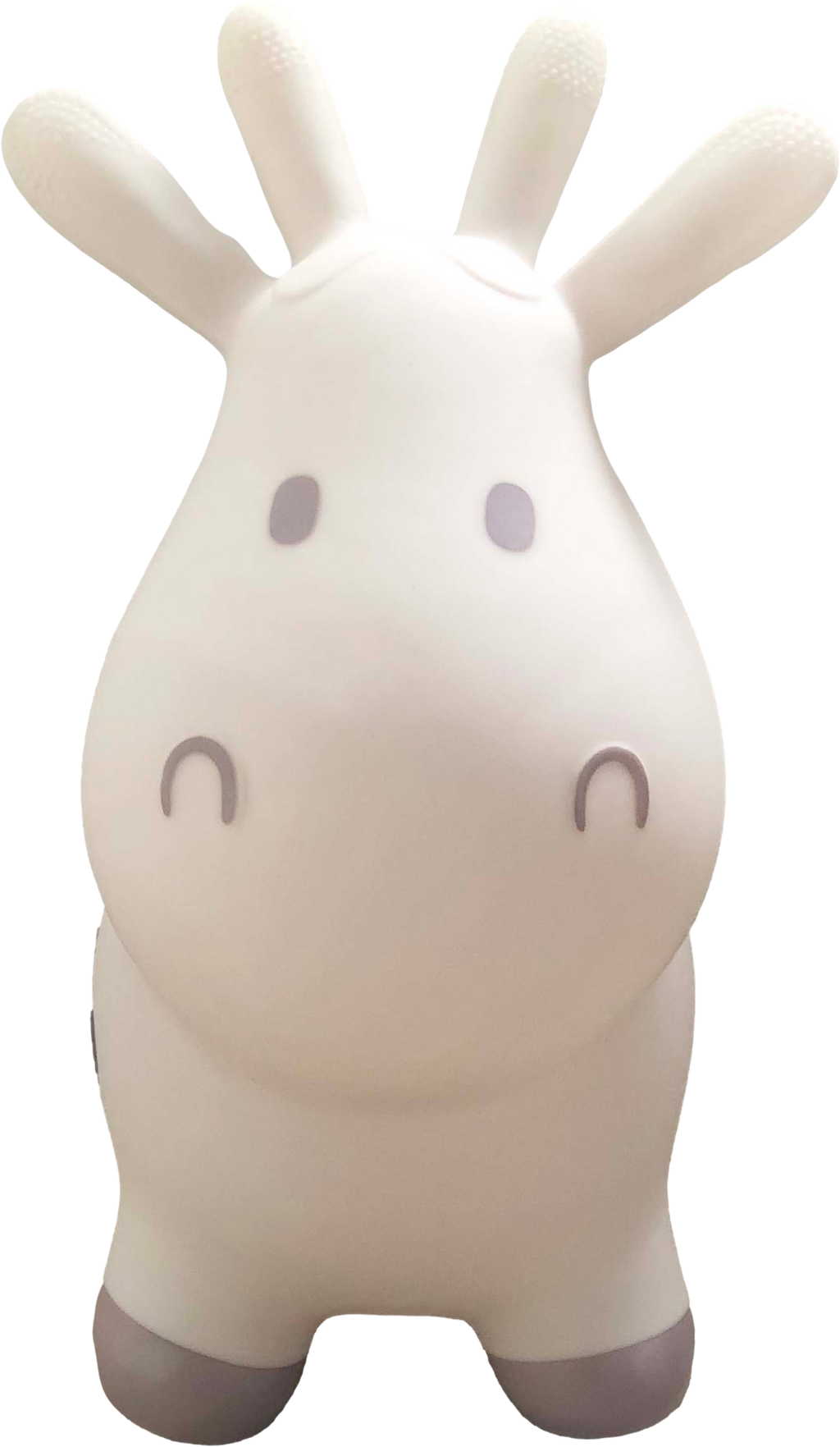 Animal sauteur bébé Skippy en plastique avec oreilles couleur beige vu de face