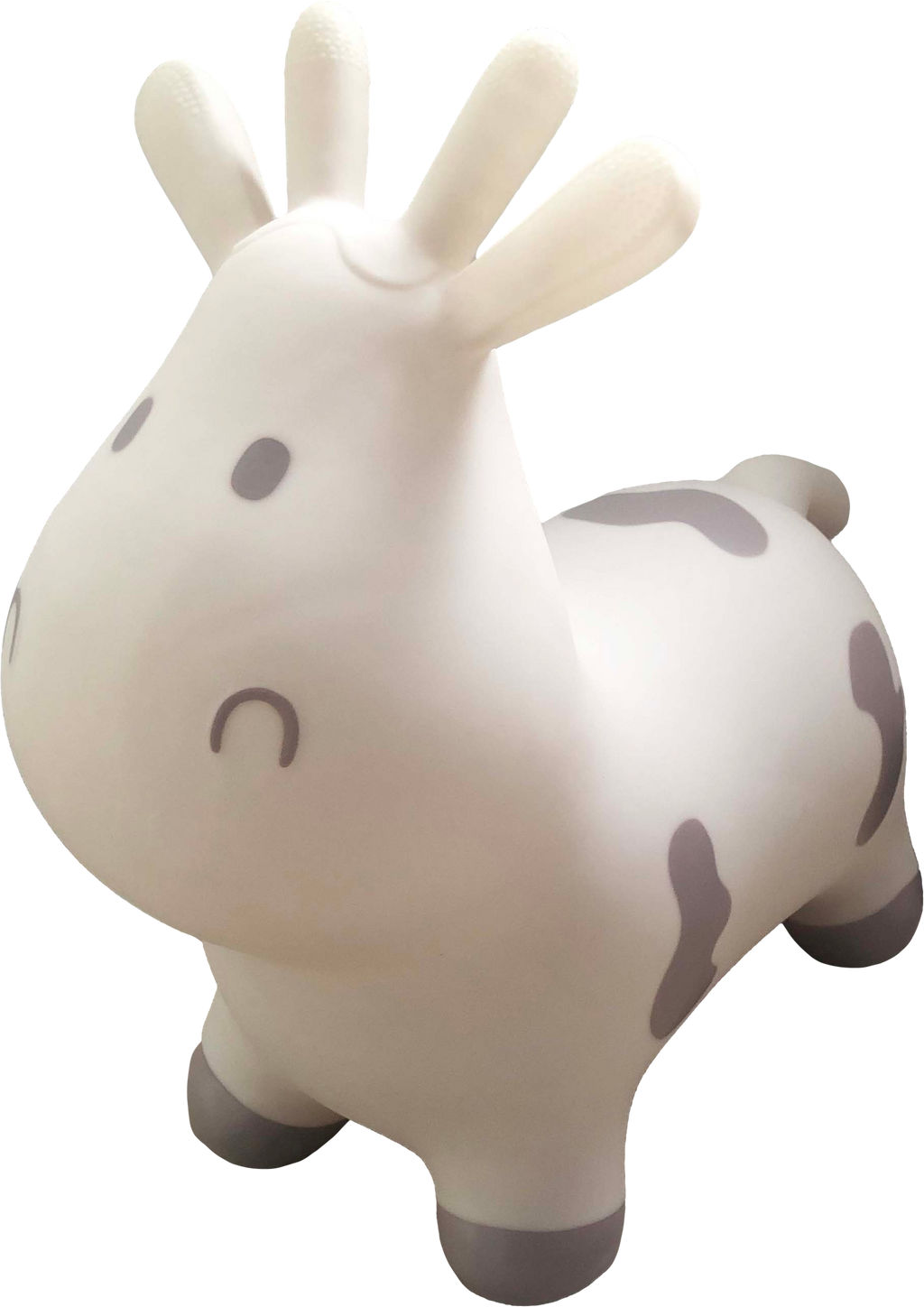 Animal sauteur bébé Skippy en plastique avec oreilles couleur beige vu de côté