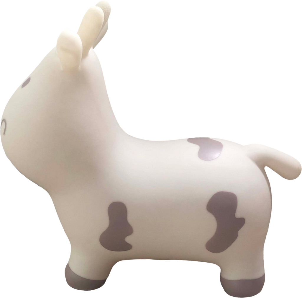 Animal sauteur bébé Skippy en plastique avec oreilles couleur beige vue latérale
