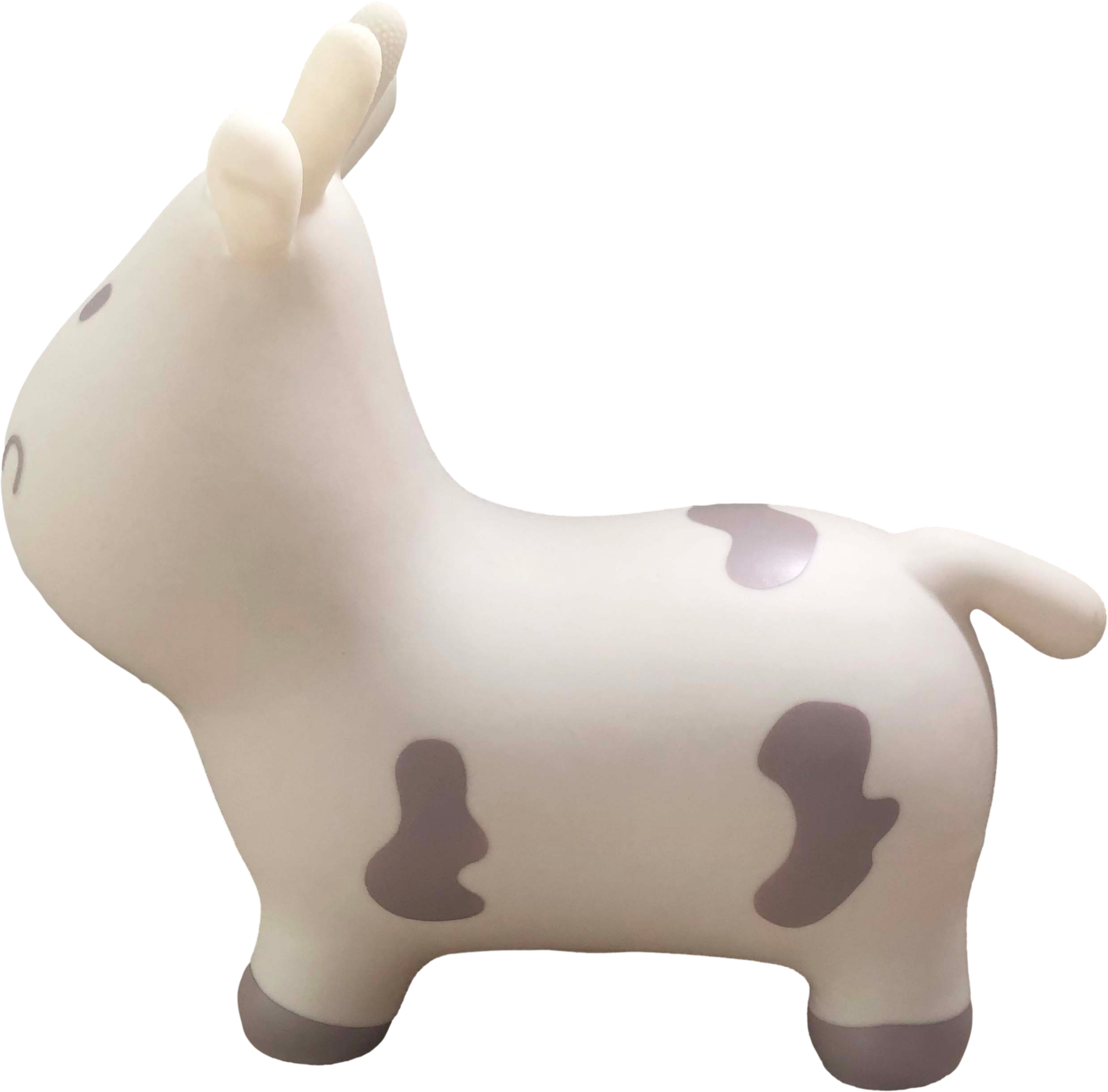 Animal sauteur bébé Skippy en plastique avec oreilles couleur beige vue latérale