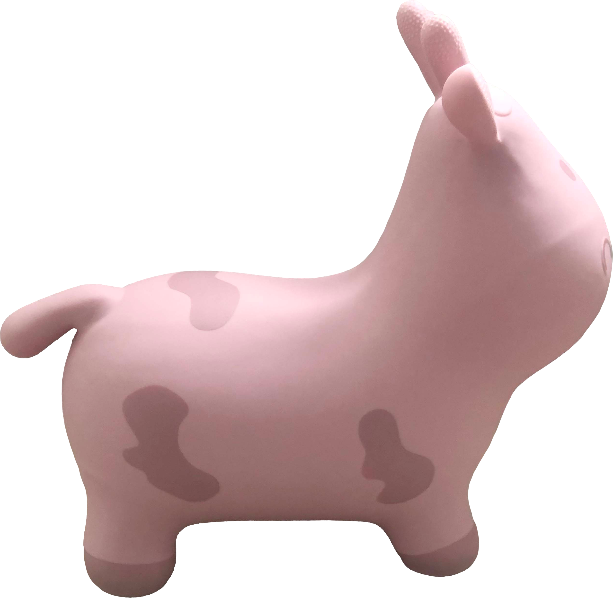 Animal sauteur bébé Skippy en plastique avec oreilles couleur rose vue latérale
