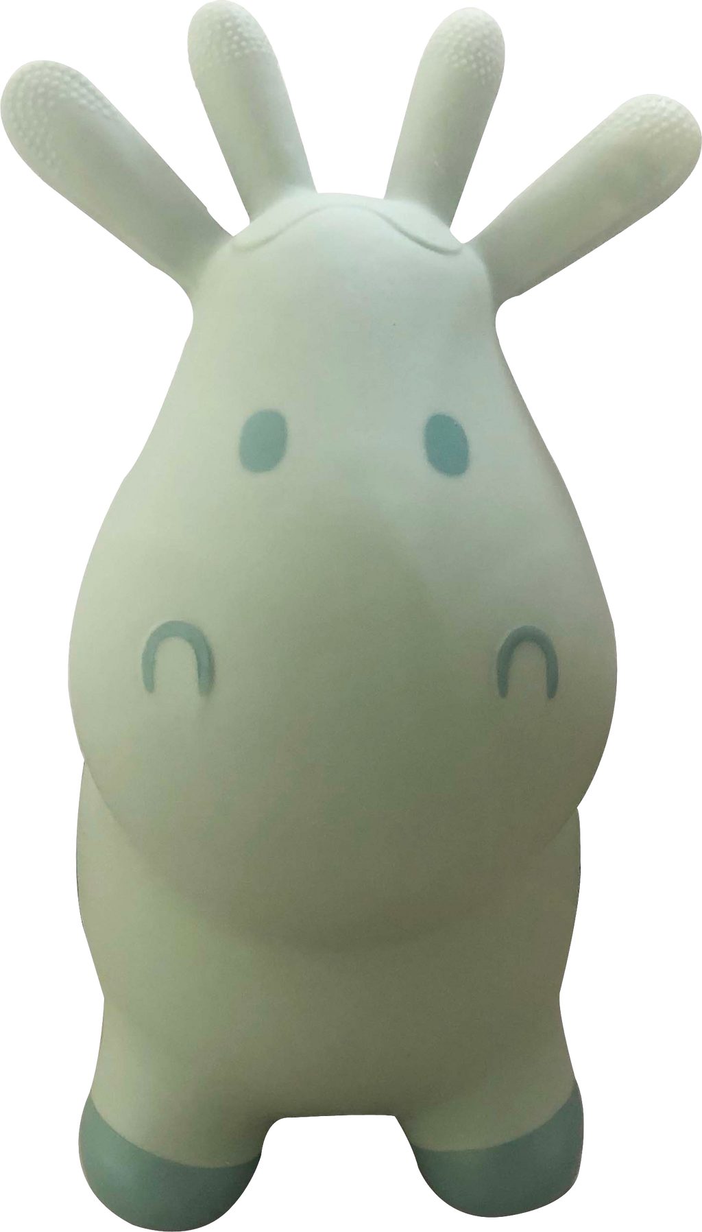 Animal sauteur bébé Skippy en plastique avec oreilles couleur verte vu de face
