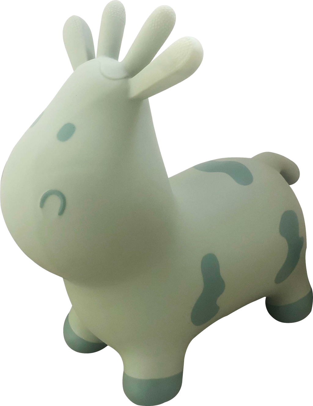 Animal sauteur bébé Skippy en plastique avec oreilles couleur verte vu de côté