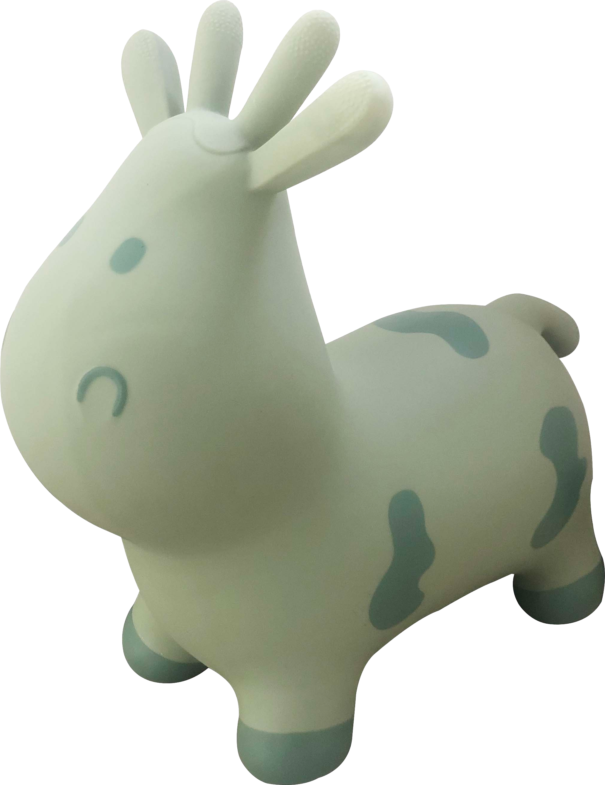 Animal sauteur bébé Skippy en plastique avec oreilles couleur verte vu de côté