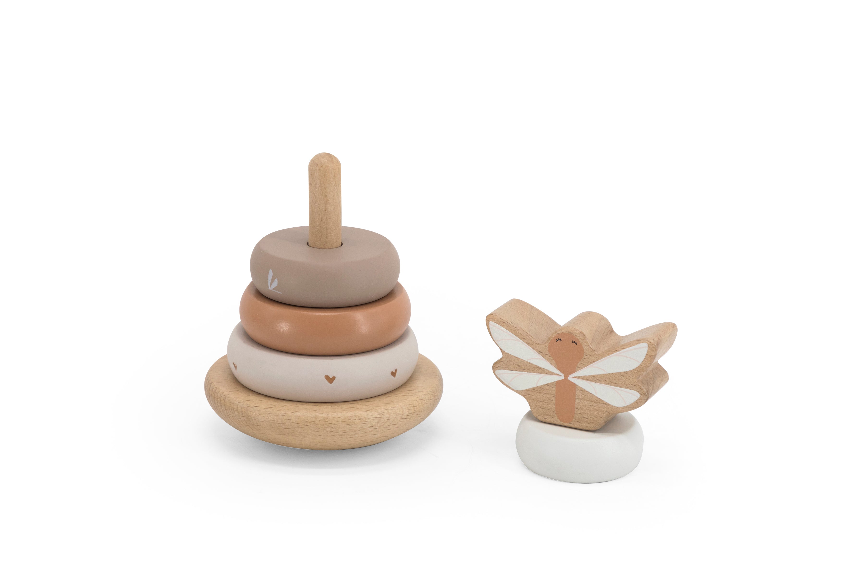 Pyramide anneaux bébé en bois jeu d’éveil et ses accessoires