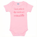Body bébé avec message humour et tendresse en coton pour petite fille