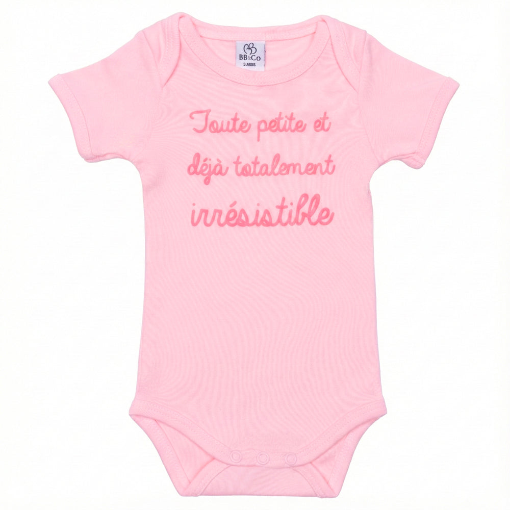 Body bébé avec message humour et tendresse en coton pour petite fille