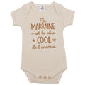 Body bébé avec message pour marraine en coton
