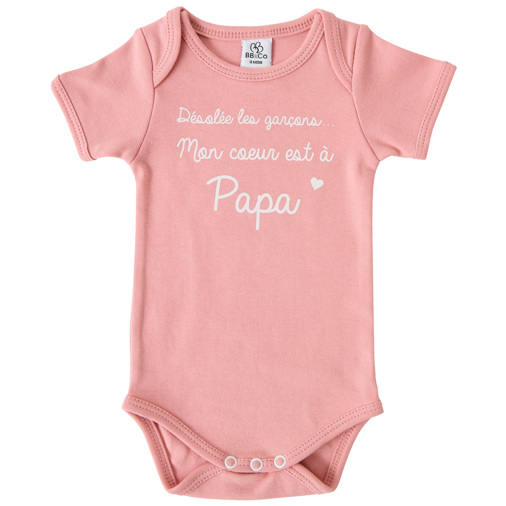 Body bébé avec message humour pour papa en coton