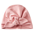 Bonnet naissance bébé en coton forme turban 