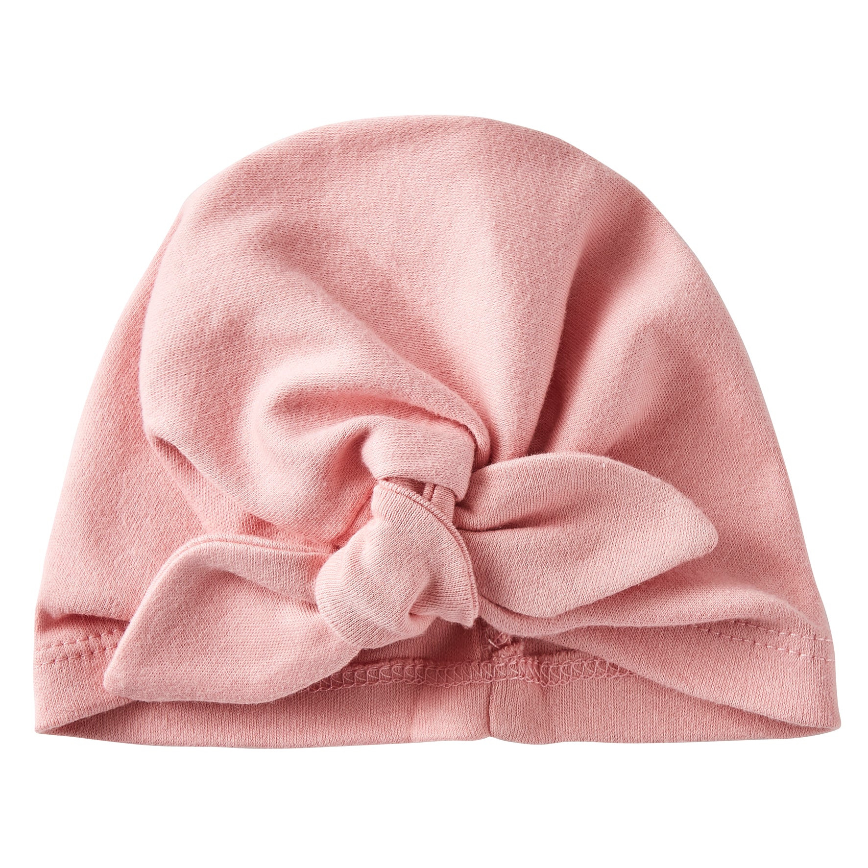 Bonnet naissance bébé en coton forme turban 