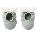 Chaussons bébé verts avec ailes d’ange en coton doublé pour nouveau-né