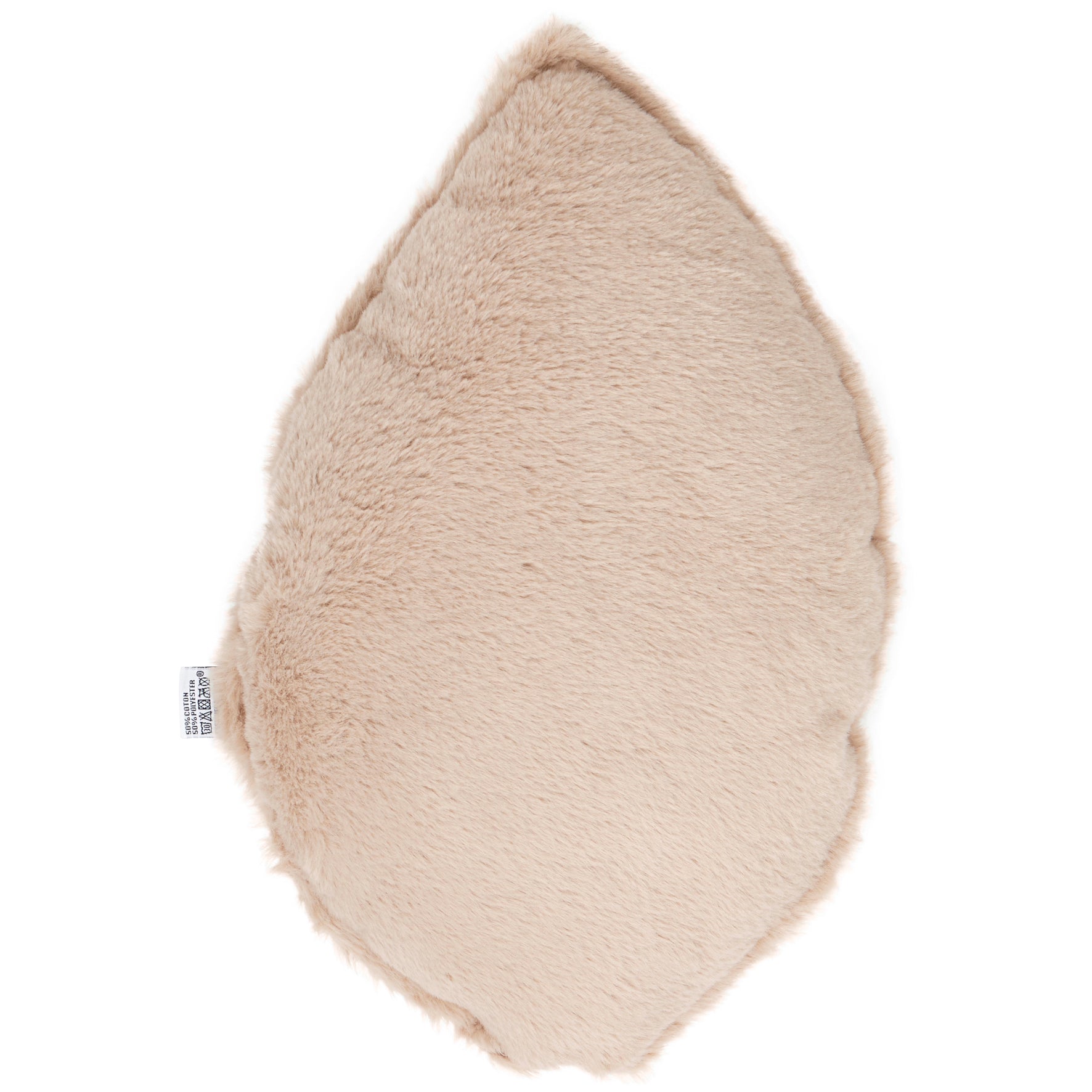 Coussin bébé forme feuille en coton et fausse fourrure vue arrière