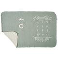 Couverture étapes bébé en coton avec accessoires pour photos de croissance vert de gris vue 1