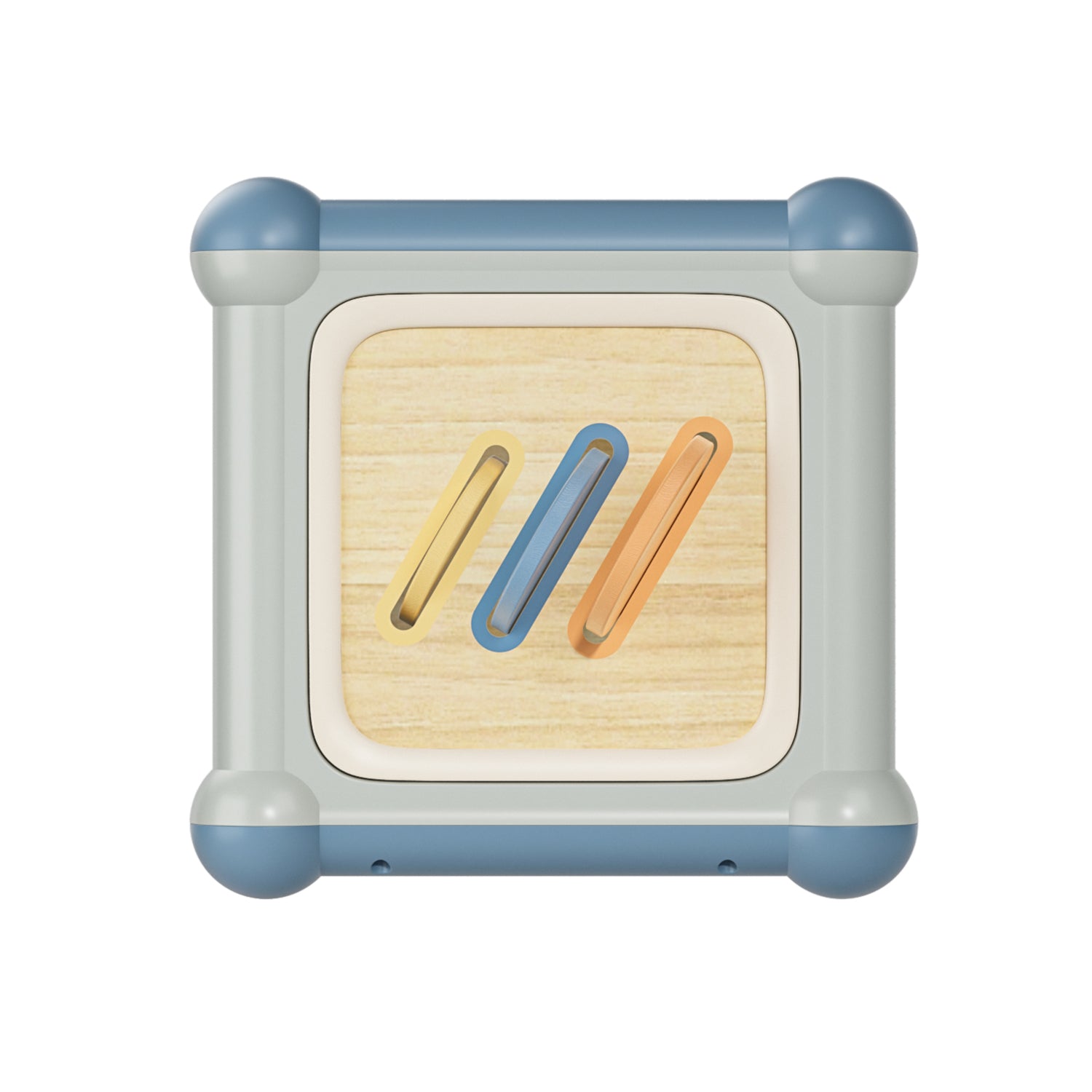 Cube d’activités bébé 10 en 1 motricité enfant face des disques à insérer