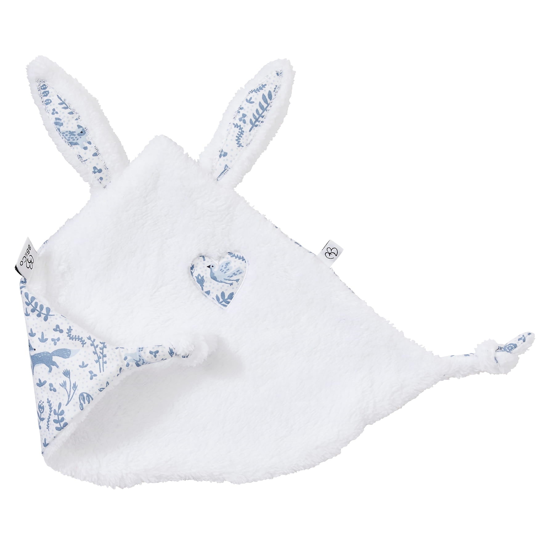 Doudou lapin bébé en microfibre doux avec longues oreilles