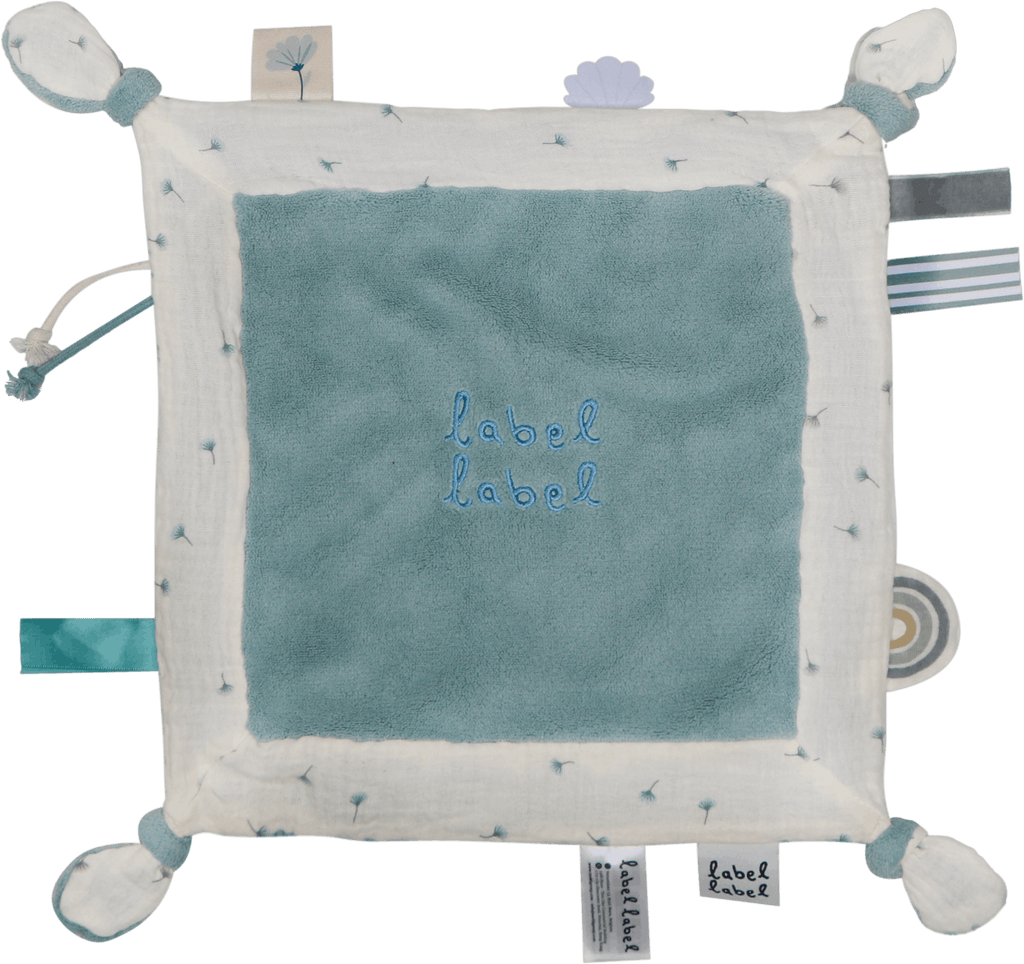 Doudou plat bébé en mousseline biologique doux et léger pissenlit vue de face