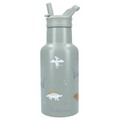 Gourde bébé en acier inoxydable 350 ml avec paille motif dinosaure