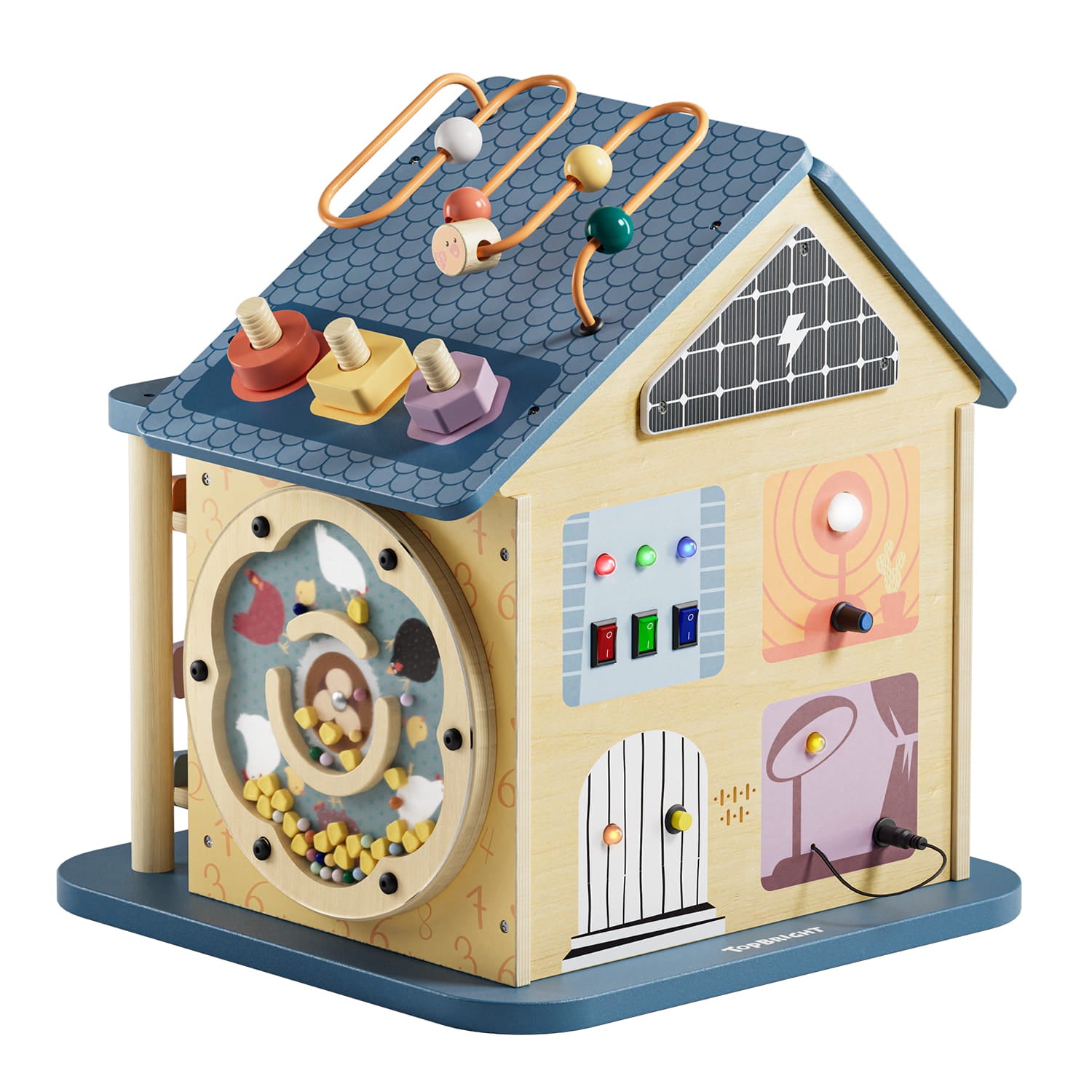 Maison d’activités bébé 12 en 1 éducative interactive vue sur le toit interactif