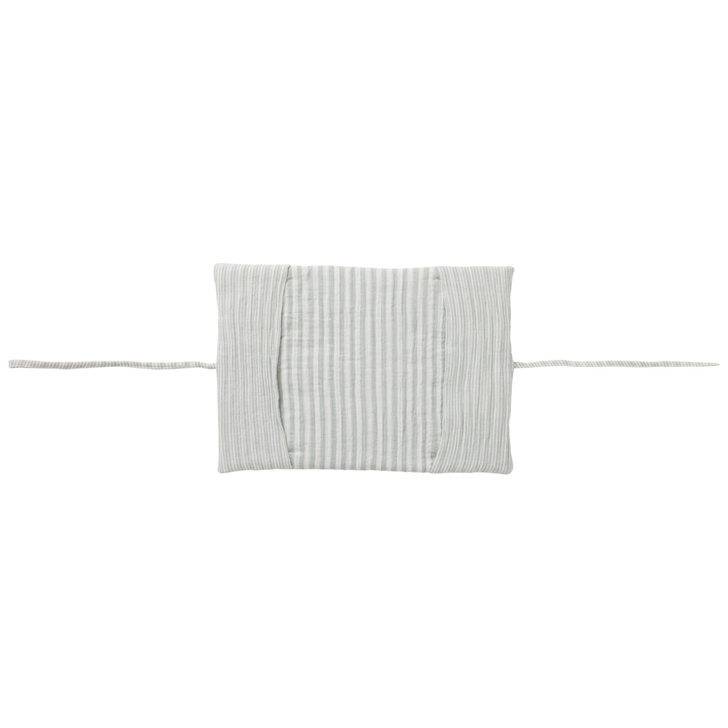 Protège carnet de santé bébé en coton gaze rayé Soft stripes déplié