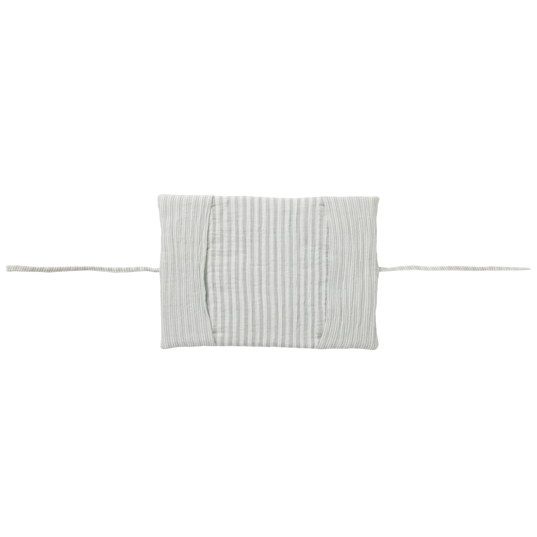 Protège carnet de santé bébé en coton gaze rayé Soft stripes déplié