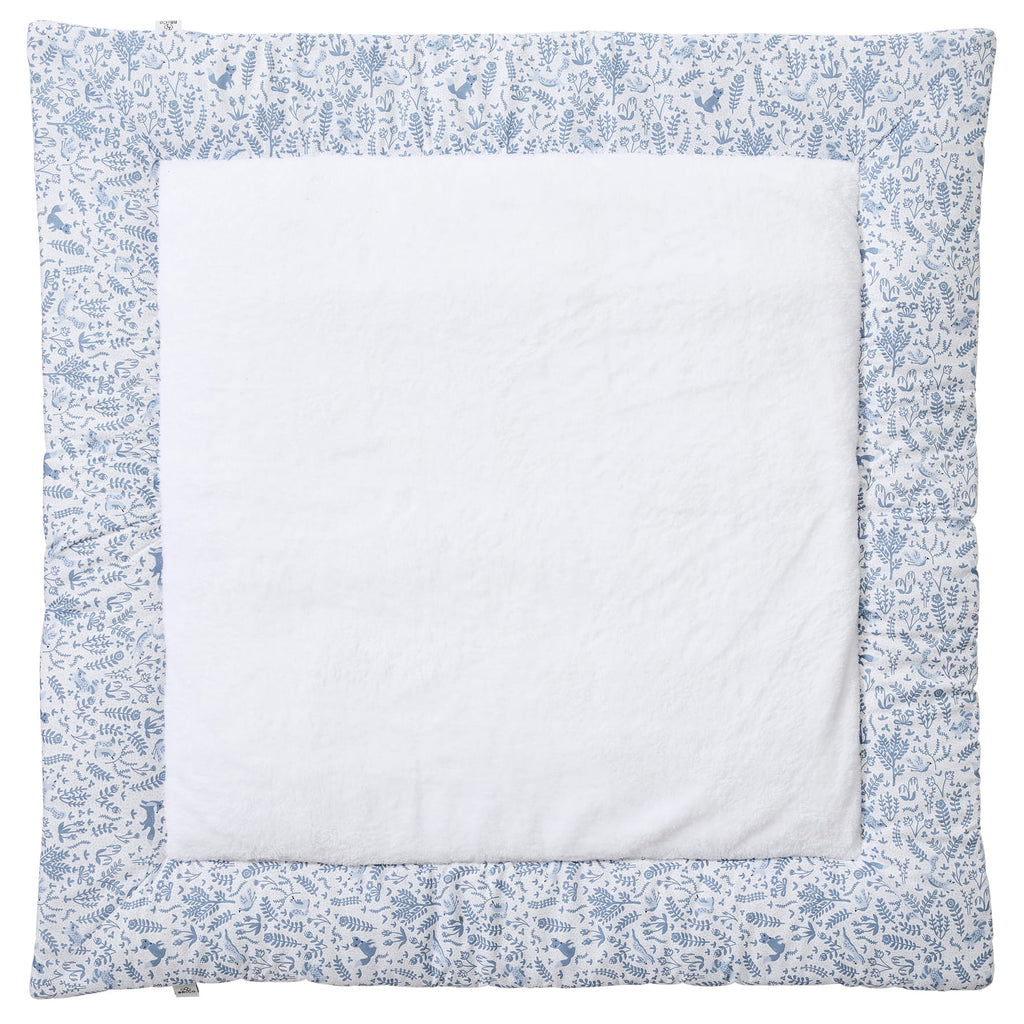 Tapis de jeu bébé réversible en coton et fausse fourrure Forêt enchantée verso