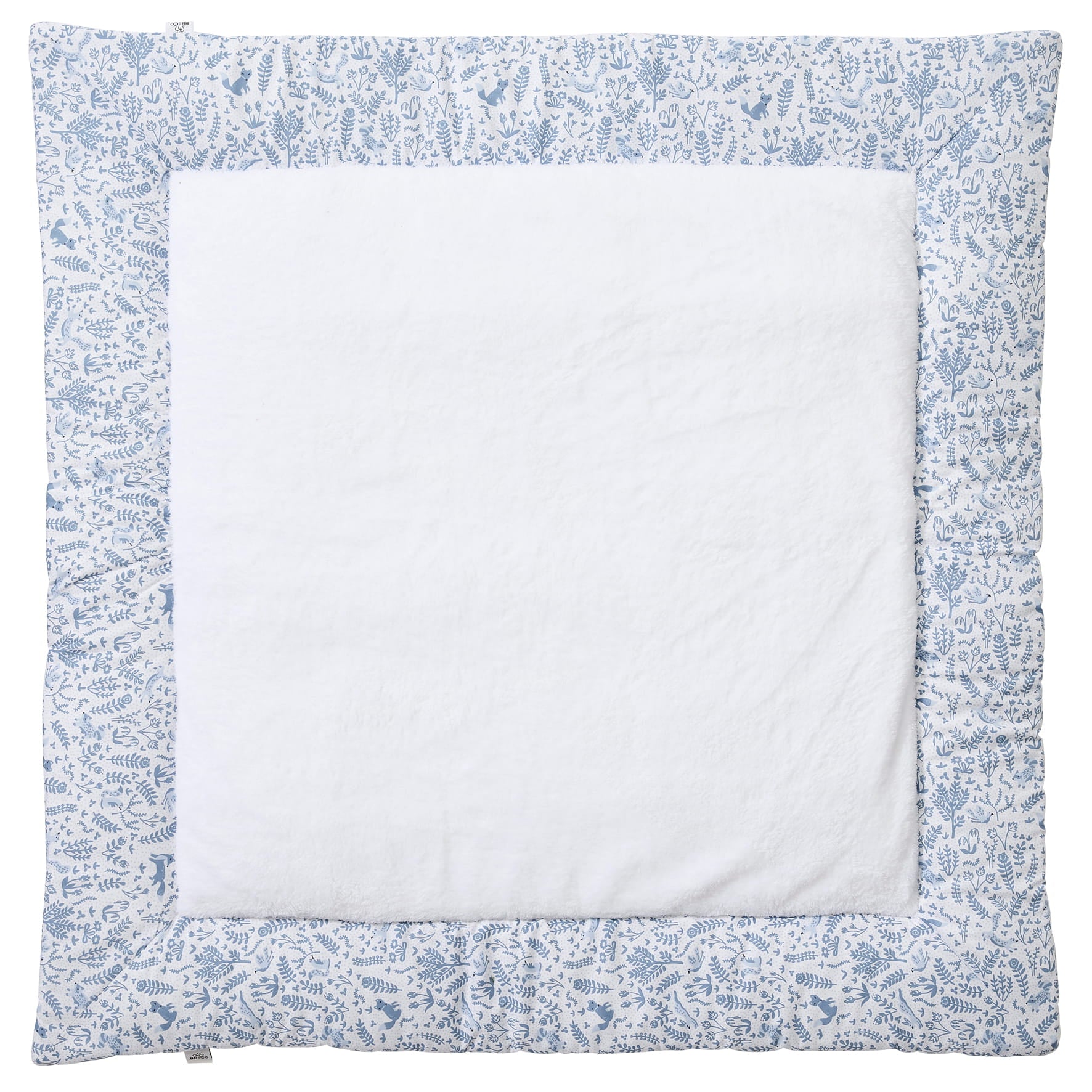 Tapis de jeu bébé réversible en coton et fausse fourrure Forêt enchantée verso