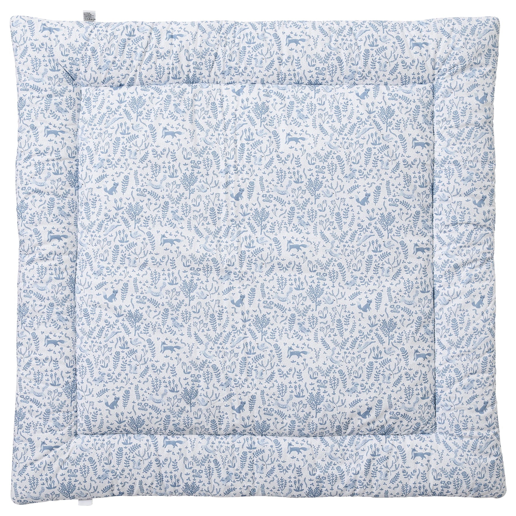 Tapis de jeu bébé réversible en coton et fausse fourrure Forêt enchantée recto